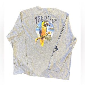 NWT - Caribbean Joe Men's Long Sleeve Parrot Up Tee